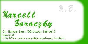 marcell boroczky business card